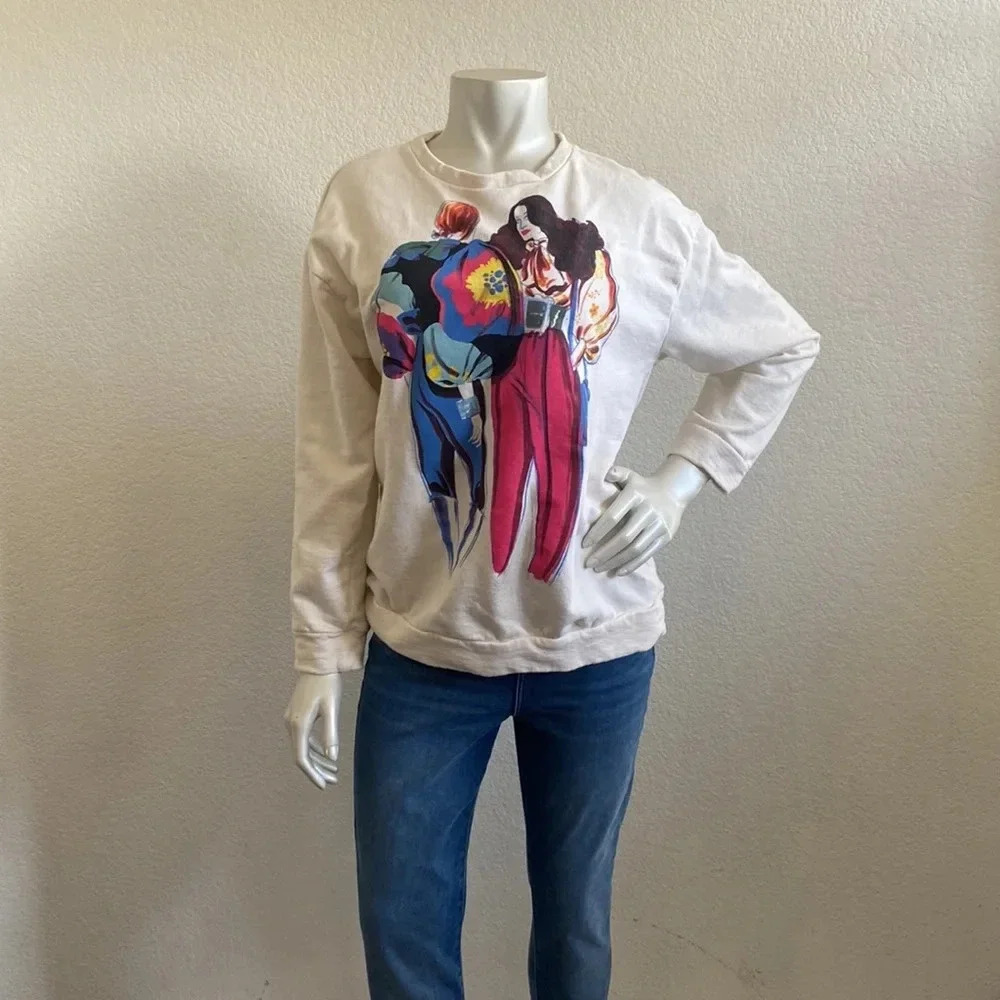 Zara Women's multi Sweatshirt Size Small - Picture 5 of 8